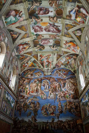 Vatican Sistine Chapel by Michelangelo Buonarroti. Rome, Italy. 2010のeditorial素材