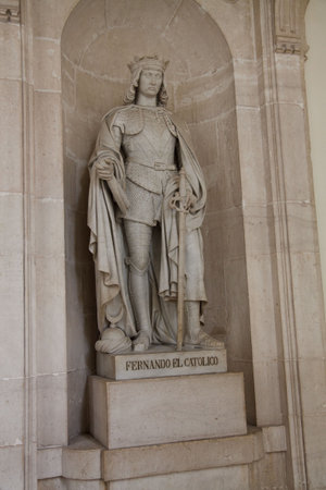 Statue in Palace Real de Madrid, Spain 2010のeditorial素材