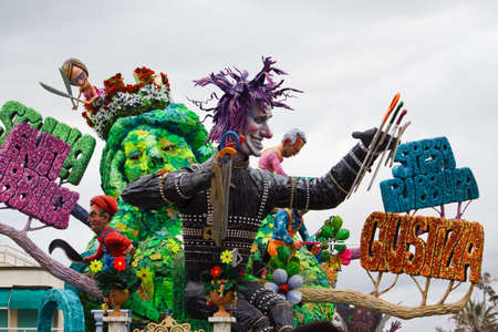 A float at the carnival of Viareggio Italy, 2010のeditorial素材