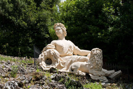 Woman Statue in Garzoni garden, Italy の写真素材
