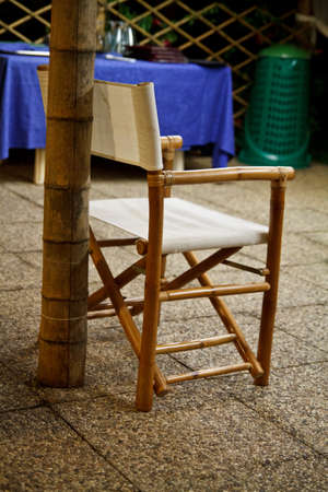 A director chair with の写真素材