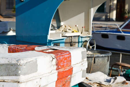 An image of Fishing boat in Viareggio, Italy の写真素材