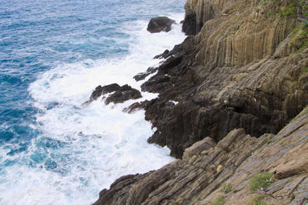 The national park Cinque Terre in Italy の写真素材