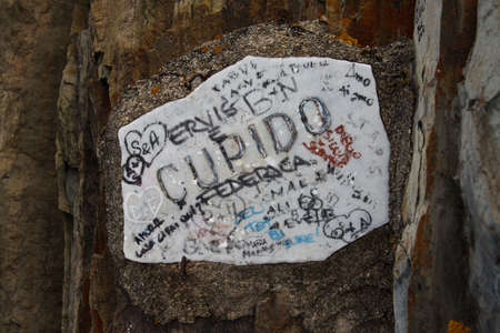 The Via Amore in Cinque Terre Italy の写真素材