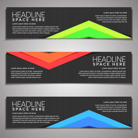 web banner label header footer presentation horizontal background for modern business office corporate templateのイラスト素材