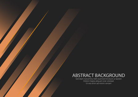 Gradient Brown Shape Side Line With Black Background, Wallpaper. Design Graphic Vector.のイラスト素材