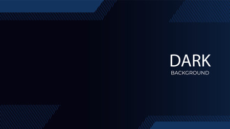vector graphic design Dark Black Blue modern abstract background wallpaper for business, company, office, corporate, web, presentation, publication, advertising with side blank space EPS 10のイラスト素材