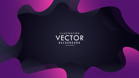 Dark Black Abstract Liquid Background Wallpaper Vector Design with blank text space template for...
