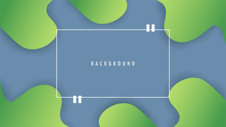 Cover, Header, Modern. Wavy, Wave, Liquid, Fluid Shape.Green Lime with Gray Color. Background, Wallpaper Template. Design Graphic Vector EPS10のイラスト素材