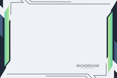 Banner Background Template. Green Gradient Shape Line Technologyのイラスト素材