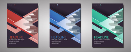 Modern Minimalist Brochure Cover Folder Book Template. For Business, Marketing, Advertising.のイラスト素材