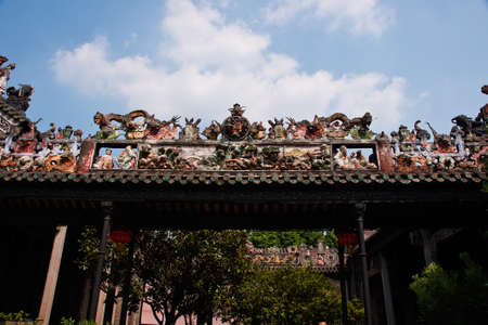 Guangzhou, China, the Chen clan academy of ancient buildingsの写真素材