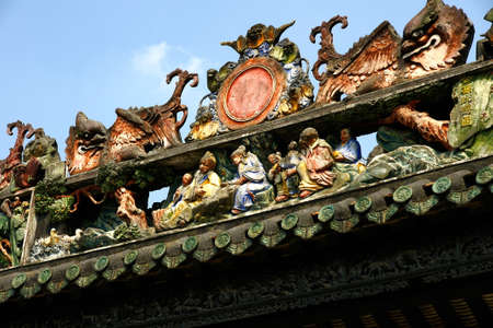 Guangzhou, China, the Chen clan academy of ancient buildingsの写真素材