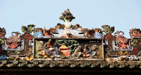 Guangzhou, China, the Chen clan academy of ancient buildingsの写真素材