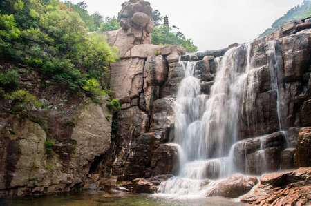 Qingdao laoshan chaoyin sault landscape in Chinaの写真素材