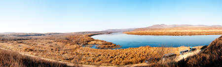 Sino-Russian border river の写真素材