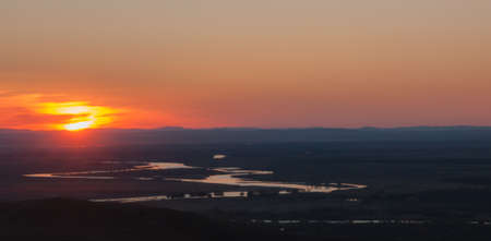 Wetland Sunsetの写真素材