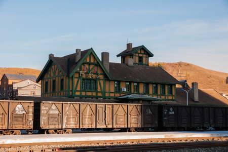 China, one of the most beautiful train station Aershanのeditorial素材