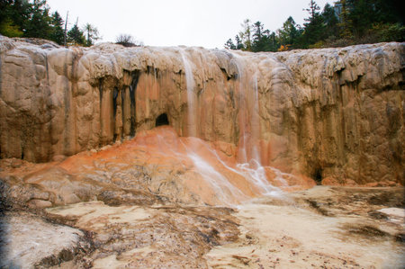 China Huanglong calcification pool of sichuan