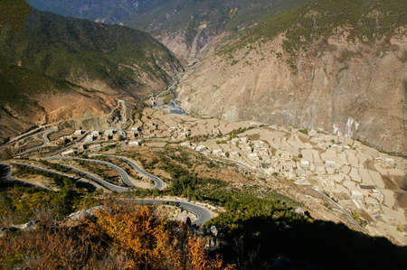 Landscape scenery of Daocheng County, Sichuanの写真素材