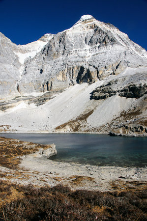 Scenery of Yading in Daocheng county, Sichuan of Chinaの写真素材
