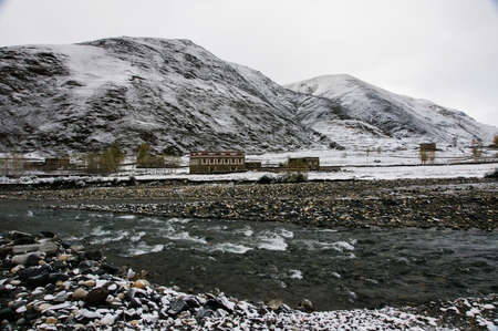 Landscape of China National Highway 318の写真素材