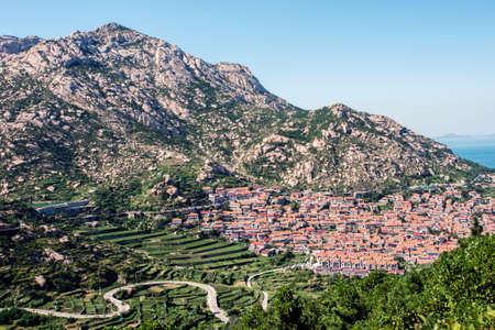 Fishing village of laoshan, Qingdao, Chinaの写真素材