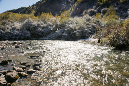 The scenery in kangding County of Sichuan province, Chinaの写真素材