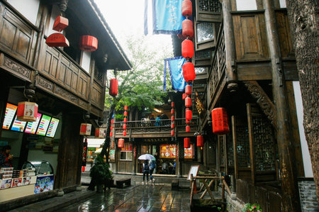 Chengdu, Sichuan, China jinliのeditorial素材