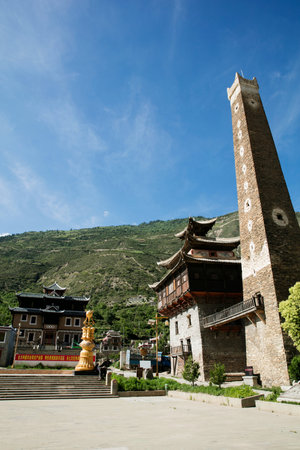 Sichuan province Chinese Tibetan Village