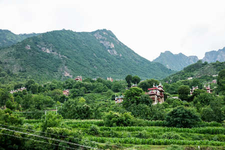 Sichuan province Chinese Tibetan Villageの写真素材