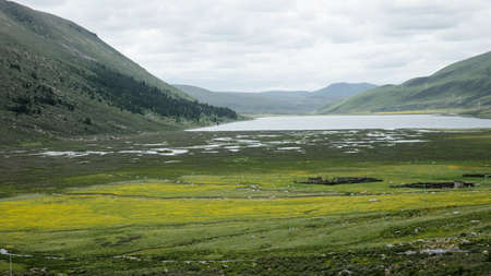 The scenery on the Sichuan highwayの写真素材