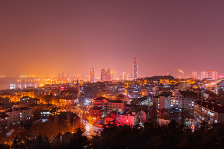 Qingdao at nightのeditorial素材