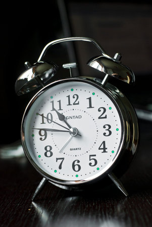 alarm clock on the table