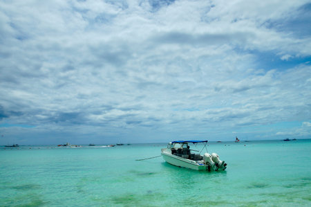 Filipino boat in the sea, Boracay, Philippines