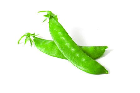 snow peas isolated on white background