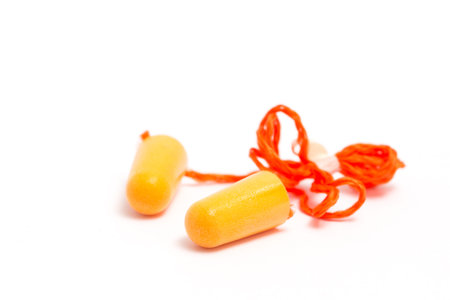 Closeup of earplugの写真素材