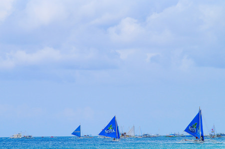 Yacht Sailing against sunset. Sailboat. Yachting. Sailing. Travel Concept. Vacationのeditorial素材