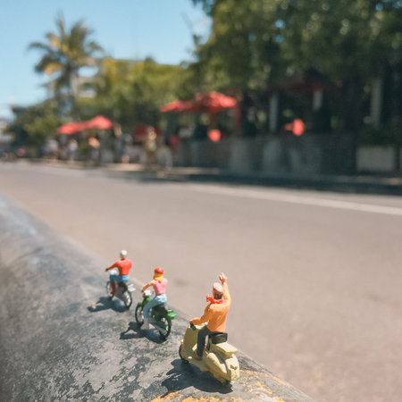 Three biker drivers looped in Bali