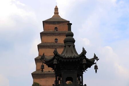 Dayan Pagoda in Xian, China.の写真素材