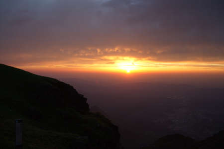 Wugong Mountain sunset sceneryの写真素材