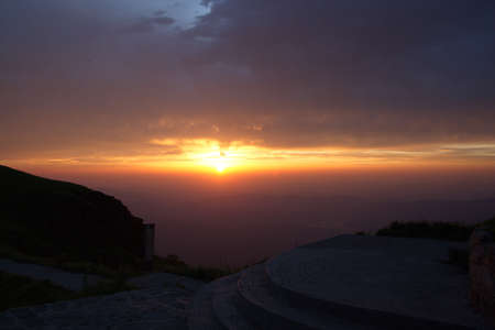 Wugong Mountain sunset sceneryの写真素材