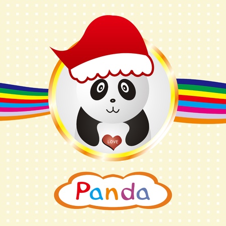 Christmas Panda Backgroundのイラスト素材