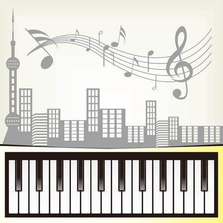 Music City Backgroundのイラスト素材