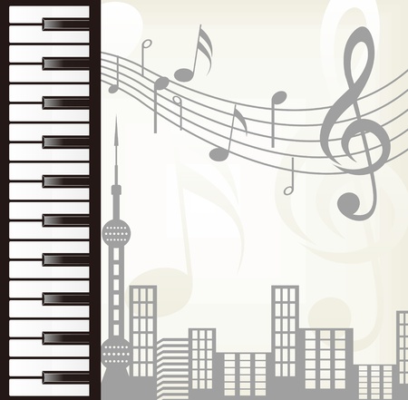 Music City  Backgroundのイラスト素材
