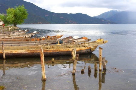 Lugu Lakeの写真素材