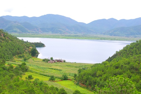 lugu lakeの写真素材