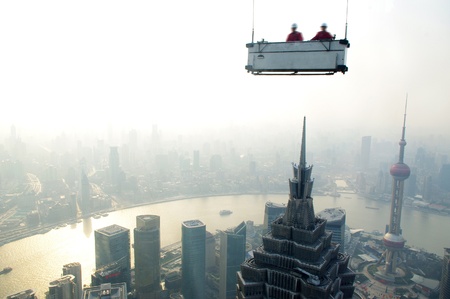 Dusk Shanghai panoramicのeditorial素材