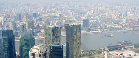 Shanghai skylineの写真素材