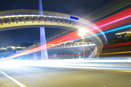 Road traffic at night